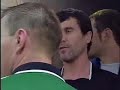 keane and vieira have a heated argument before the match i the tunnel and united eventually went on to win