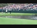 Masters 2009 Vijay Singh ace Skips ball Accross Water for Hole In One
