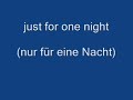 The Corrs - One Night (lyrics)