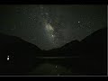 Panning star time-lapse with lake reflection Perseid Meteors