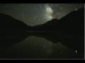 Panning star time-lapse with lake reflection Perseid Meteors