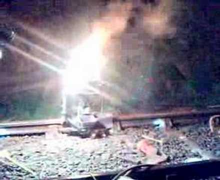 welding the railway line