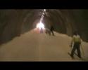 Peter is skiing and making a video and during skiing into the glacier tunnel he had a 'race' with the Mountain Rescue of Sölden (Austria).