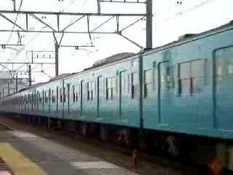 京葉線２０１系スカイブルー　市川塩浜駅通過