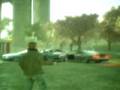 Attempt to jump on car