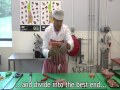 Preparing meat cuts from a Welsh Lamb loin