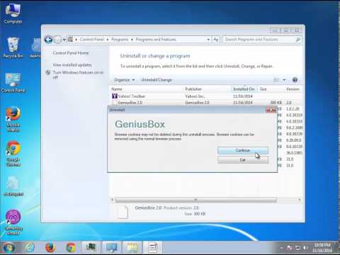 how to remove geniusbox