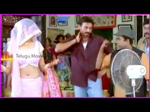 Namitha Introduction Scene - Gemini Telugu Movie Scene | Venkatesh | Brahmanandam
