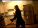 Crazy girl Playing Wii