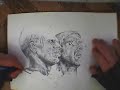 Steve MCQUEEN and Dustin HOFFMAN Draw - karakalem portre