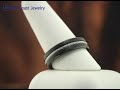 6.5mm Black Titanium Ring with Stainless Steel Cable