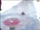 Outdoors curling competition in Oslo, Norway.