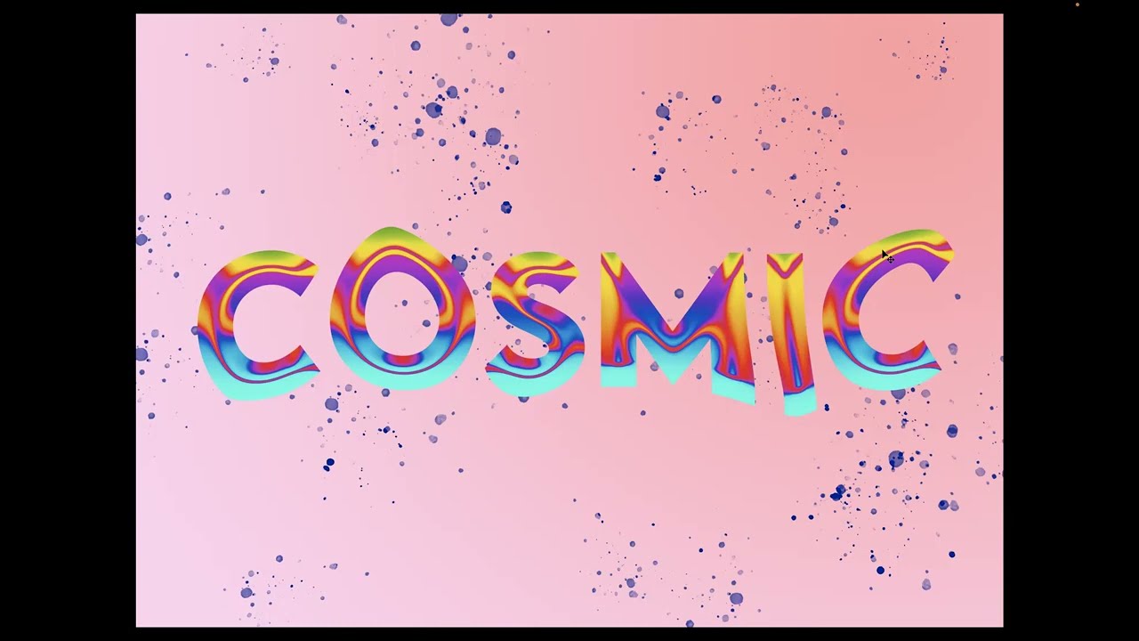 Cosmic Text Effect - Adobe Photoshop