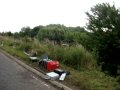 Two men badly hurt after car careers off A92