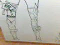 Mi dibujo gigante sobre la pared.
