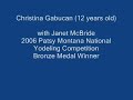 Christina Gabucan (12) Cowboy's Sweetheart Yodel