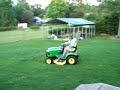 this x585 john deere really gets the job done !i have the 48c mulching deck on this 4x4 x585 great machine