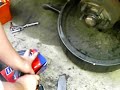 Changing brake pads and rotors. Changing brake pads and rotors.