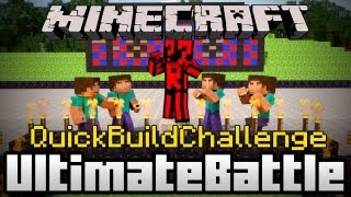 Minecraft Quick Build Challenge - Four Way Battle: Shopping!