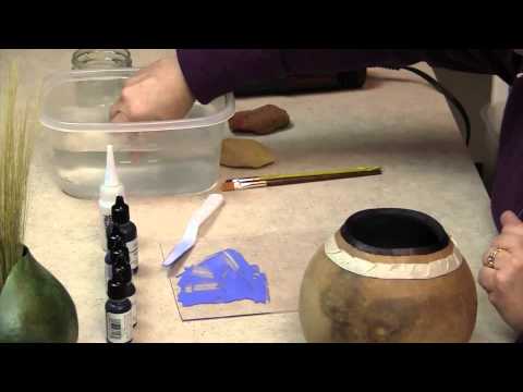 how to dye gourds