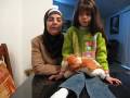 Iraqi girl lost her left leg in a missile attack Iraqi girl lost her left leg in a missile attack