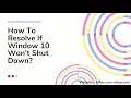 How To Resolve If Window Won’t Shut Down? Www.office.com/setup