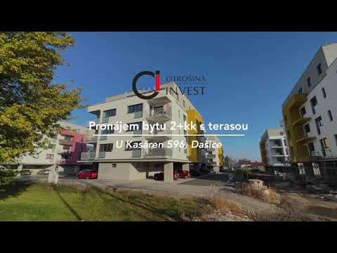 Video Pronájem bytu 2+kk s velkou terasou a park. stáním, Dašice