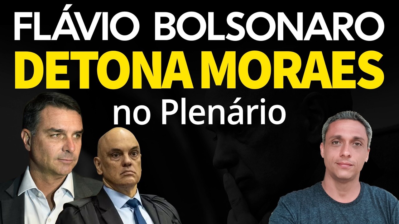 Flávio Bolsonaro detona Moraes no plenário do senado e intima Alcolumbre