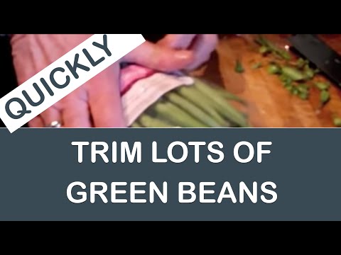 how to trim and snap green beans