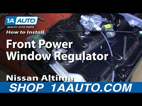 How To Install Replace Remove Front Power Window Regulator 2002-06 Nissan Altima