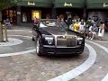 Rolls Royce Phantom Drophead Coupe Pulls Up Outside Harrods in London