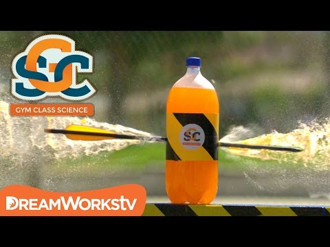 Crossbow through Soda Bottles