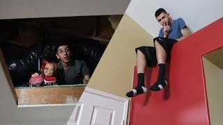 CRAZY HIDE AND SEEK IN OUR HAUNTED HOUSE!! | FaZe Rug