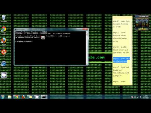 how to telnet in windows 7