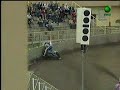 Trojanowski crashes into fence Trojanowski crashes into fence