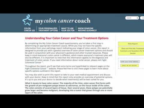 My Colon Cancer Coach – For Healthcare Professionals