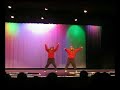 Britany Gilman and Lauren Davis peform a hip hop dance.