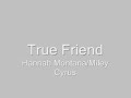 Me singing True friend by hannah montana