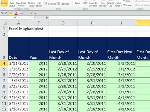 how to use the year function in excel