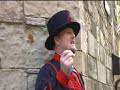 A snippet of a British Beefeater Guard Conducting a Tour