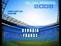 euro 2008 qualifying match

georgia
1 grigol chanturia
2 kakhaber aladashvili
3 georgi demetradze
4 malkhaz asatiani
5 zurab khizanishvili
6 jaba kankava
7 gogita gogua
8 david mujiri
9 aleksandr iashvili
10 levan kobiashvili
11 shota arveladze
substitutes
12 georgi lomaia
13 ilia kandelaki
14 georgi shashiashvili
15 kakhaber mjavanadze
16 david kvirkvelia
17 zurab menteshashvili
coach
klaus toppm�ller

france
1 gr�gory coupet
2 willy sagnol
3 eric abidal
4 patrick vieira
5 william gallas
6 claude mak�l�l�
7 florent malouda
8 lilian thuram
9 louis saha
10 franck rib�ry
11 thierry henry
substitutes
12 sylvain wiltord
13 rio antonio mavuba
14 sidney govou
15 jean-alain boumsong
16 micka�l landreau
17 ga�l givet
18 alou diarra
coach
raymond domenech