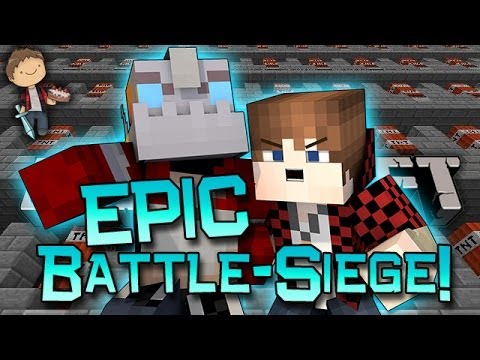 TNT SHOWER! Minecraft: Battle-Siege w/Mitch and Friends!
