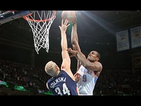 Video: Serge Ibaka Opens the Game With the Facial on Greg Stiemsma!