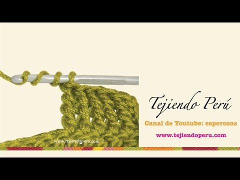 Crochet: punto alto triple o puntos de crochet. Crochet: punto alto triple o