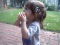 Claire chasing bubbles 9-20-09