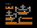 let's play this fun little old game. control: d-pad buttons : 2 [a] dig left, [b] dig right player: me if you are new to this game, here is the simple rule (from wiki): the player controls the runner who must collect all the gold in a level while avoiding guards who try to catch the player. after collecting all the gold, the player must travel to the top of the screen to reach the next level. levels feature a multi-storey, brick platform motif, with ladders and suspended hand-to-hand bars that offer multiple ways to travel throughout. the player can dig holes into floors to temporarily trap guards and may safely walk atop trapped guards. should a guard be carrying a bar of gold when he falls into a hole it will be left behind, and can be retrieved by the player. over time, floors dug into will regenerate, filling in these holes. a trapped guard who cannot escape a hole before it fills is consumed, immediately respawning in a random location at the top of the level. unlike guards, the player's character may not climb up out of a hole, and will be killed if it fills before he can escape by other means. floors may also contain bedrock, through which the player cannot dig. notably, the player can only dig a hole to the sides, and not directly underneath himself. however, exceptions to this rule arise when the player digs from the position of standing on a ladder, or hanging from a hand-to-hand bar, which allows the player to repeatedly dig and descend one row. this kind of  ... 