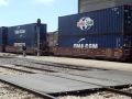 2 BNSF GP38-2s #2235 (ex. ATSF Warbonnet) and #2161 leads stacktrain South on the BNSF line over the old Rock Island diamond. SEE MY OTHER VIDEOS!!