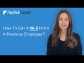 How To Get W2 From Past Employer