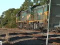 Video of Pacific National 9461 Down Empty Maryvale Paper Train hauled by X37+P23+T400 departing Moe after crossing a V/Line pass. before the line goes single.Photos can be seen at:-http://www.vlinecars.com/gallery/2007-05-26