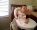Baby making goofy sounds